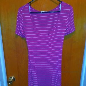 Calvin Klein Women's  S Fuschia/White Striped Dress
